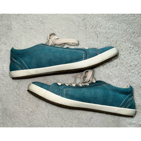 Taos Star Lace Up Sneaker in Turquoise - size 11 - Picture 4 of 8
